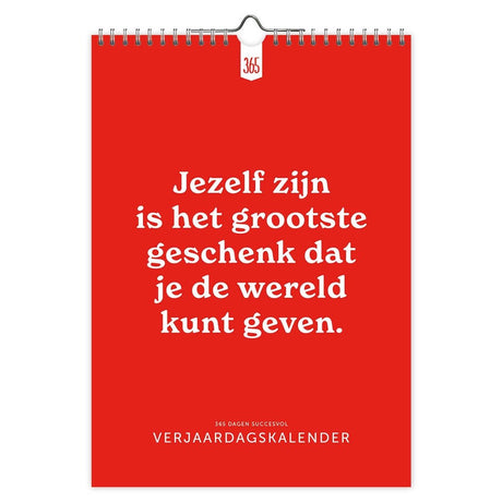 365 dagen succesvol a4 verjaardagskalender