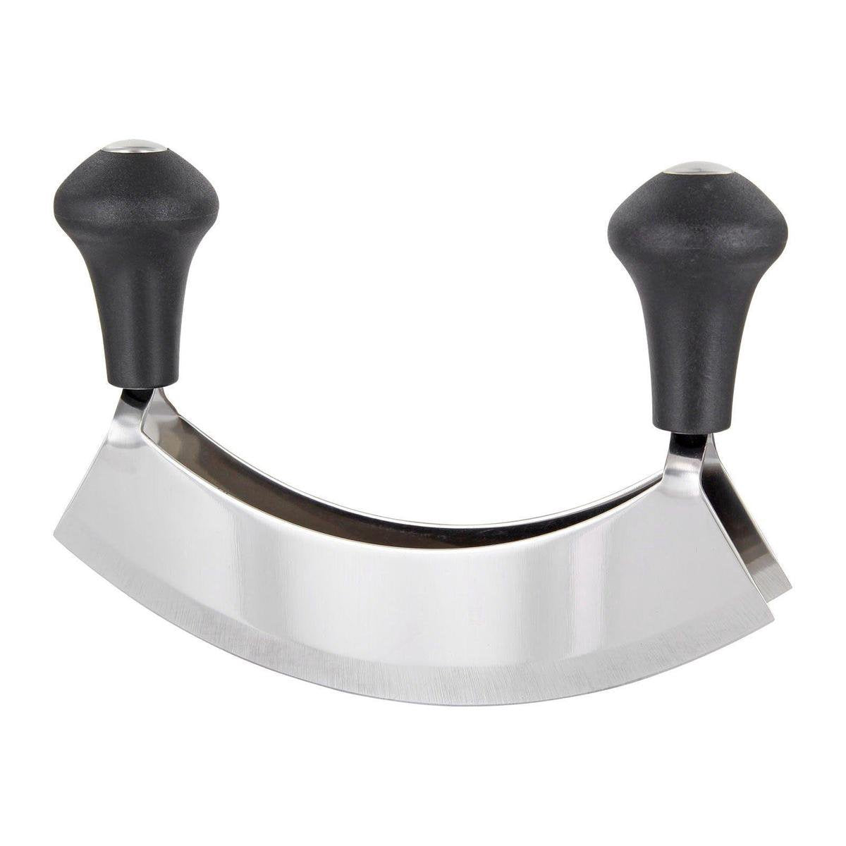 Westmark wiegemes kruidensnijder, met 2 messen, lengte: 17 cm, roestvrij staal kunststof, zilver zwart, 12942270