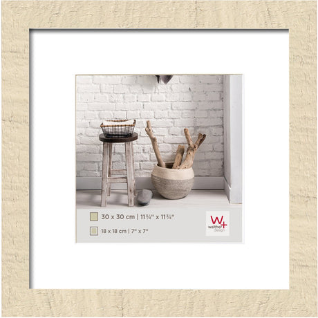 Walther home - houten lijst - fotoformaat 30x30 cm - crème wit
