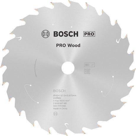 Bosch 2608837681 cirkelzaagblad - 165 x 15,875 x 24t - hout
