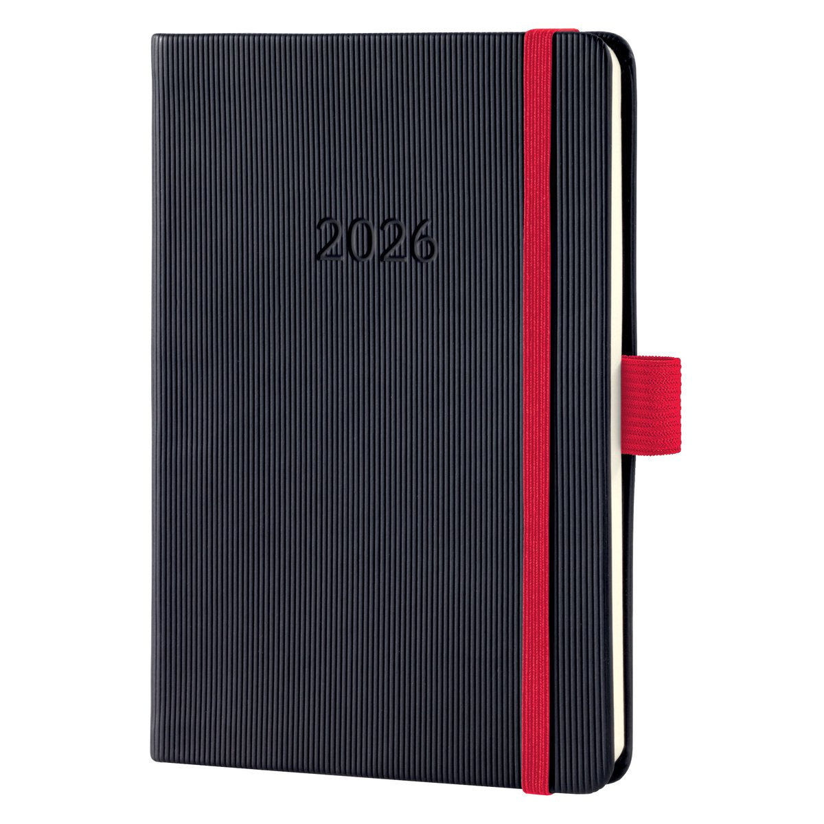 Sigel weekagenda 2026 conceptum - formaat a6 - zwart rood - hardcover - si-c2609