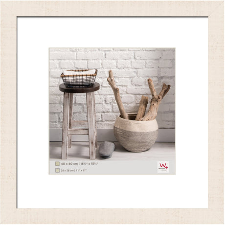 Walther home - houten lijst - fotoformaat 40x40 cm - crème wit