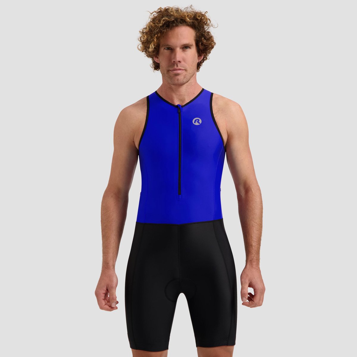 Rogelli florida dames en heren trisuit - mouwloos - zwart blauw