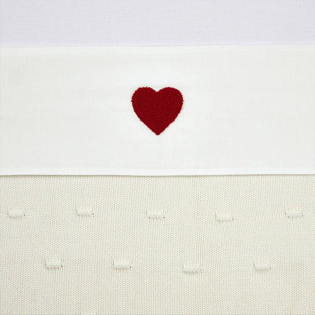 Meyco baby sweet heart ledikant laken - red - 100x150cm - 0.3 tog
