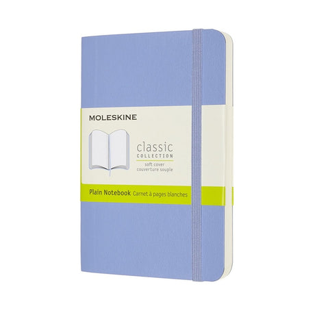Moleskine classic notitieboek - pocket - softcover - blanco - hortensia blauw