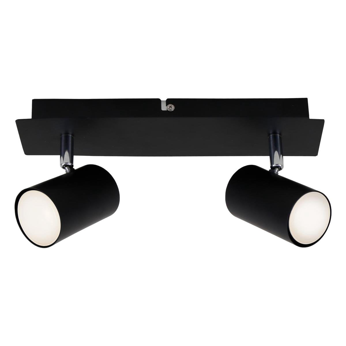 Briloner run - plafondspot - opbouwspots met 2-lichts - draaibaar - plafondlamp - gu10 - max. 40 watt - zwart