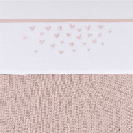 Meyco baby hearts ledikant laken - soft pink - 100x150cm - 0.3 tog