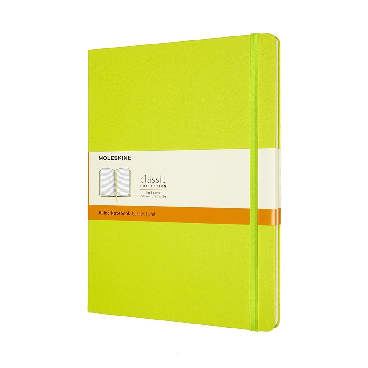 Moleskine classic notitieboek - extra large - hardcover - gelinieerd - citroen groen