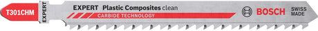 Bosch expert serie - jigsaw blad - 3 stuks - plastic composites clean - t 301 chm