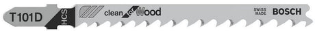 Bosch - decoupeerzaagblad t 101 d clean for wood - 3 stuks