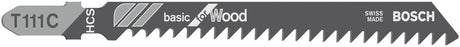 Bosch - decoupeerzaagblad t 111 c basic for wood - 100 stuks
