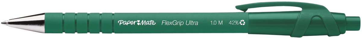 Paper mate balpen - flexgrip ultra - groen - medium - doos 12 stuks