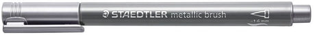 Staedtler - metallic brush pen - met penseelpunt - zilver - doos met 10 stuks