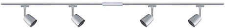 Paulmann urail railspot cover startersset gu10 max. 4x10w dimbaar 230v chroom mat, chroom