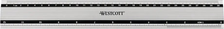 Westcott liniaal - 50 cm 19 inch - aluminium - met anti slip - ac-e10193