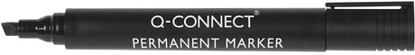 Q-connect permanente marker, 1,2 5 mm, schuine punt, zwart 10 stuks
