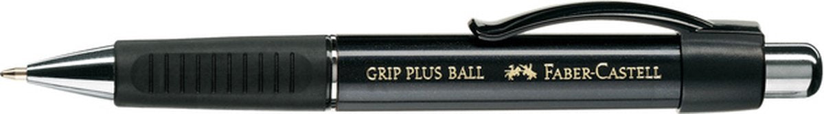 Faber-castell balpen - grip plus - zwart - m - fc-140733