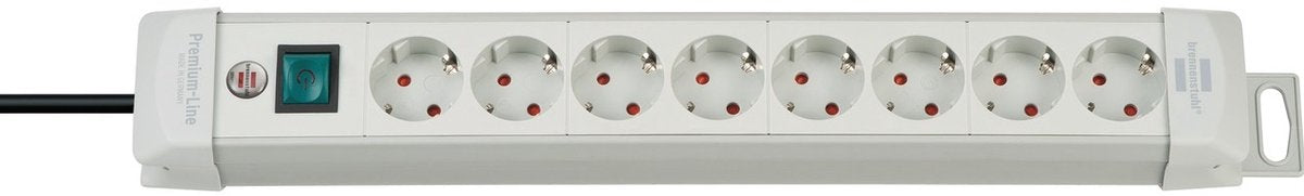 Brennenstuhl premium-line stekkerdoos 8-voudig lichtgrijs 3m h05vv-f 3g1,5