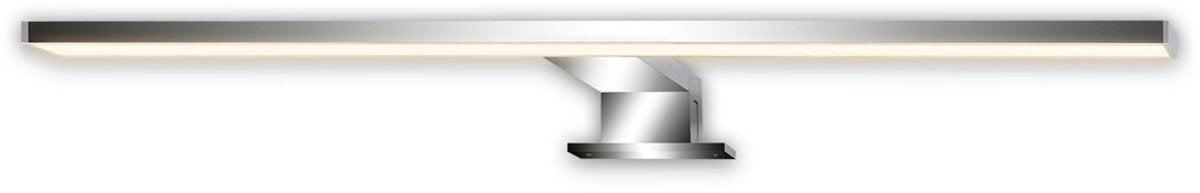 B.k.licht dun - led spiegelverlichting - warm wit licht - spiegellamp - klembaar of schroefbaar - chroom - 50x10.5x4 cm
