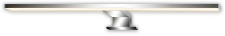 B.k.licht dun - led spiegelverlichting - warm wit licht - spiegellamp - klembaar of schroefbaar - chroom - 50x10.5x4 cm