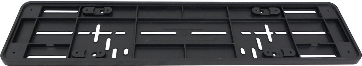 Carpoint onderlegplaat kenteken eu – 52x11 cm – zwart – kunststof – universeel – voorgeboord – strak design