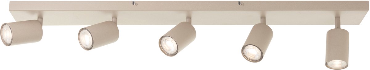 Brilliant jello - plafondlamp - led gu10 5x5w - 350 lm - 3000k - dimbaar - champagne