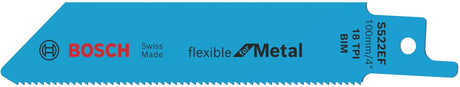 Bosch - reciprozaagblad s 522 ef flexible for metal - 5 stuks