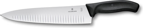 Victorinox swiss classic koksmes - 25cm - kuiltjes - fibrox - zwart