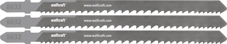 Wolfcraft - 3 decoupeerzaagbladen voor hout met spijkers schroeven - 65mm - bim met t-schacht - 8032000
