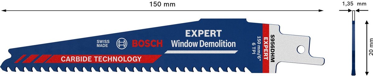Bosch 2608900385 expert reciprozaagblad s956dhm window demolition