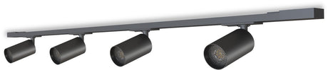 Calex railsysteem verlichting - 2 meter - gu10 fitting - 4 spots - opbouwspot - mat zwart - 1 fase