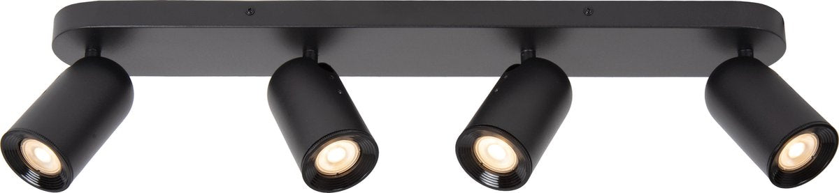 Lucide punch - plafondspot (plafondlamp) - 4xgu10 - zwart