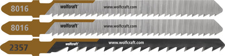 Wolfcraft - vlonder decoupeerzaagbladen - 3 stuks - voor fijne rechte en bochtensneden zagen in vlonders, hardhout wpc - 2357000