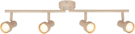 Briloner b.k.licht tapp - opbouwspot - plafondspot (plafondlamp) - 4x gu10 fitting - taupe beige - 60.5 cm