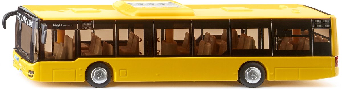Siku 3734, man lion's city bus, 1:50, metaal kunststof, geel