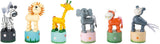 Small foot - houten drukfiguur wilde dieren, set van 6