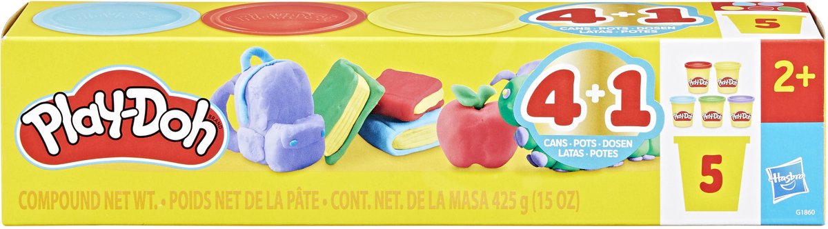 Play-doh back to school - 5 kleipotjes