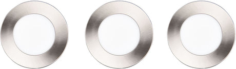 Trio himal - inbouwspot - nikkel mat - incl. 3x smd 3,5 w - plafondbevestiging - helderheid instelbaar - dip - schakelaar