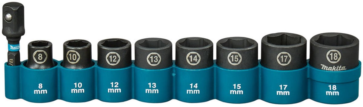 Makita e-16639 impact black krachtdoppenset 3 8 vierkant 9-delig