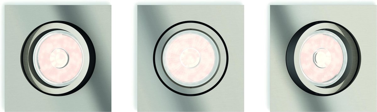 Philips led philips donegal - inbouwspot - 3 lichtpunten - mat chroom