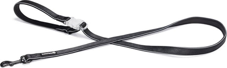 Beeztees safety gear parinca premium - hondenriem - led - nylon - zwart - 150x2,5 cm