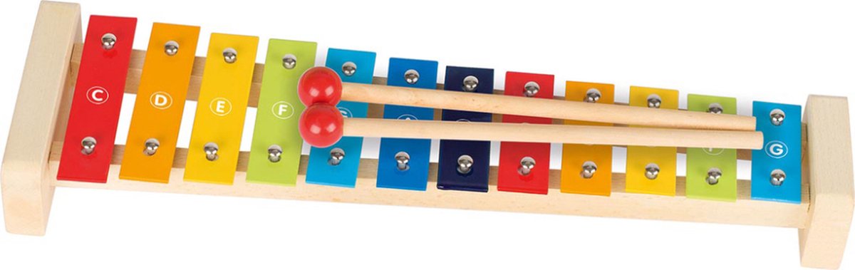 Goki speelgoedinstrument - xylofoon - spelend leren - hout - 3 jaar