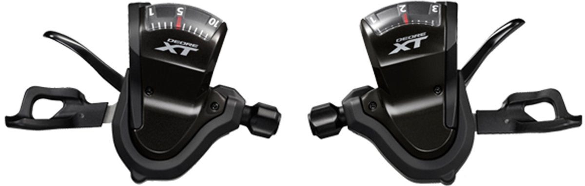 Shimano deore xt sl-t8000 schakelverstellerset – 3x10-speed – rapidfire plus – met versnellingsindicator – zwart