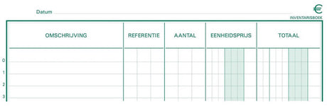 Exacompta inventaris formaat 32 x 195 cm nederlandstalig