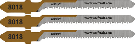 Wolfcraft - 3 decoupeerzaagbladen voor triplex - 20mm - hcs met t-schacht - 8018000