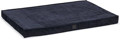 Designed by lotte benchkussen ribbed - hondenkussen - orthopedisch - ribbed stof - antraciet - 108x69x8 cm