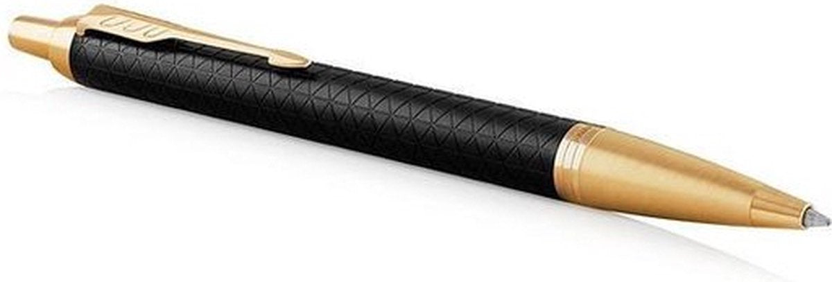 Parker im balpen | premium zwart | medium punt blauwe inkt | geschenkdoos