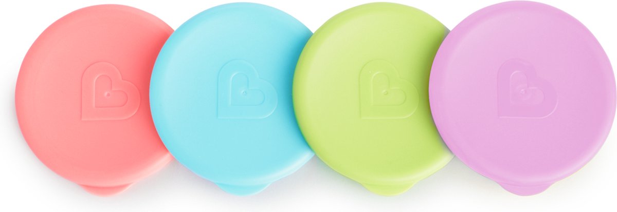 Munchkin drinkbeker deksels voor alle miracle 360° cups - lids - antilek drinkbeker deksels - roze blauw groen paars- per 4 stuks