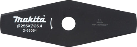 Makita 2-tands grassnijmes staal twee tanden voor zeisen en bosmaaiers 255 x 25.4 mm ( d-66064 )