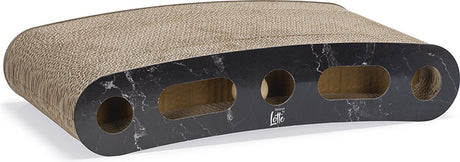 Designed by lotte suvi krabkarton - krabplank - incl balletjes - incl kattenkruid - zwart - 46x25x9 cm